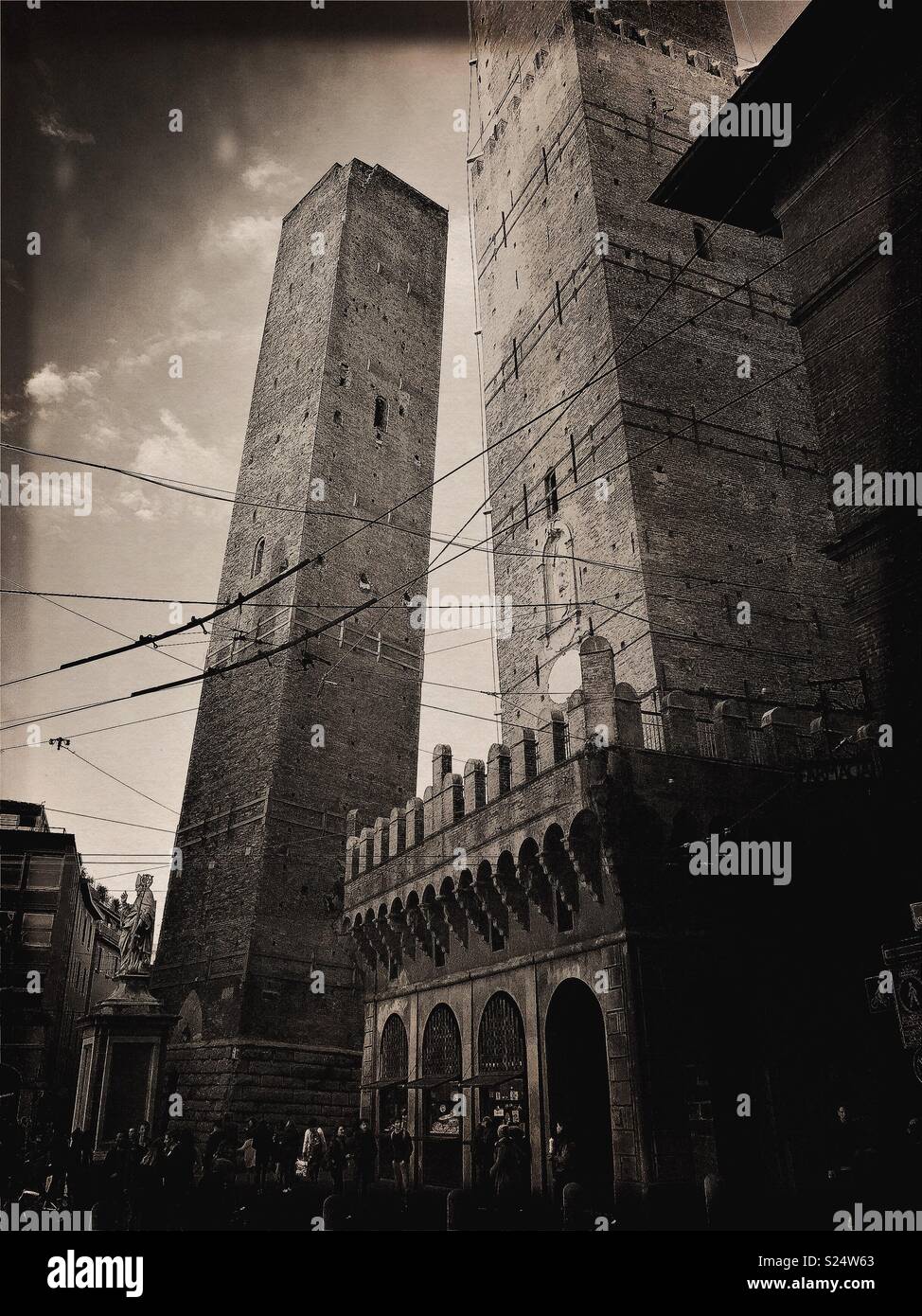 Medieval Leaning tower in Bologna, Italy Stock Photo Alamy