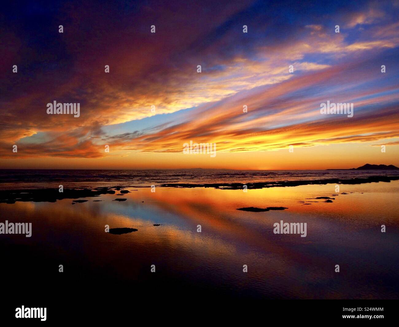 Puerto peñasco sunset Stock Photo
