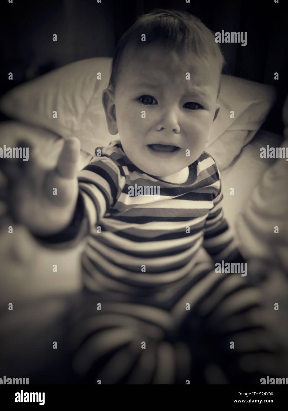 Toddler crying Stock Photo