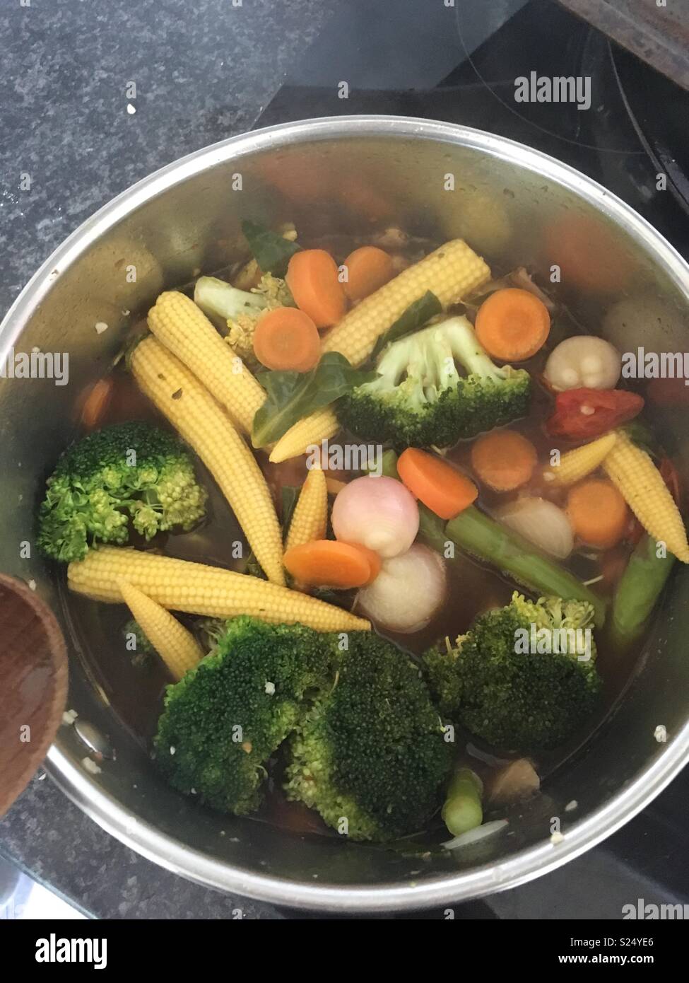Fresh vegetable stew with beef stock healthy Stock Photo Alamy