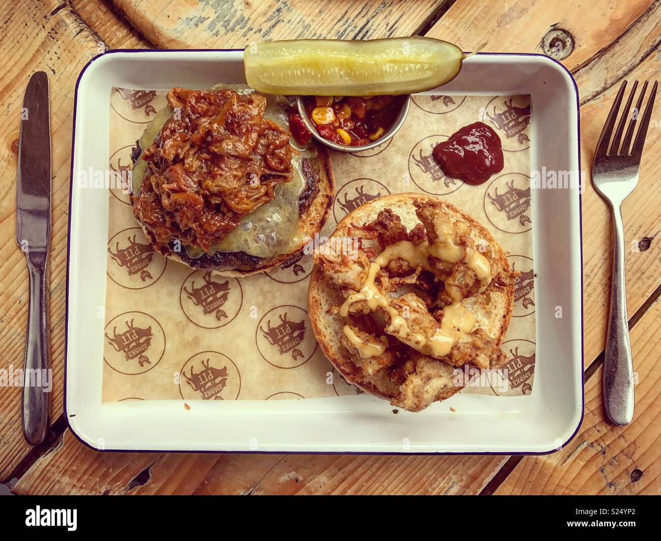 Burger meal Stock Photo