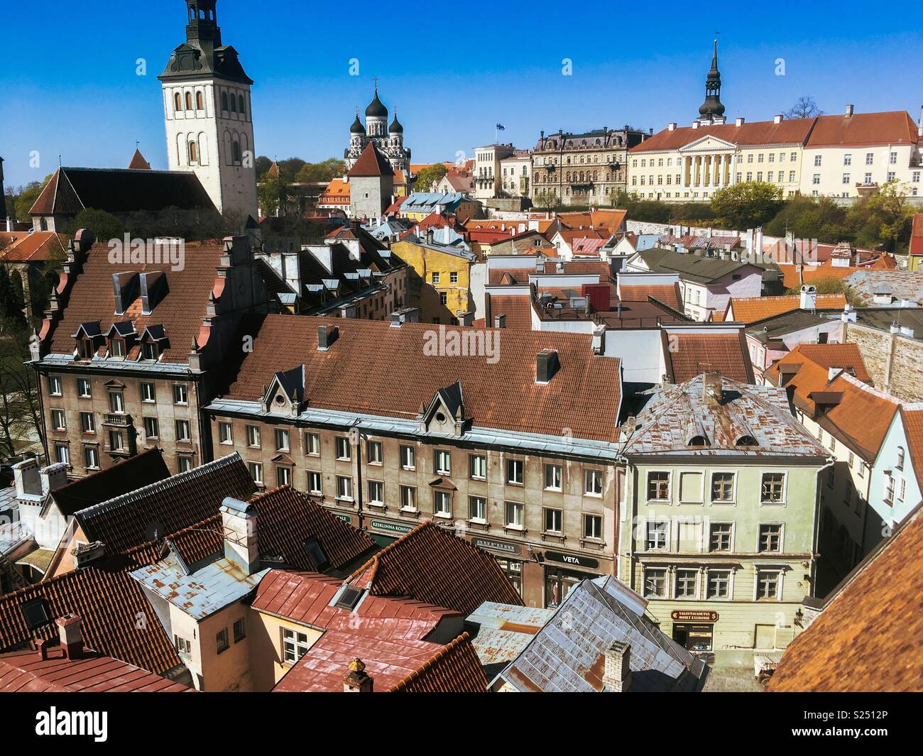 Landscape view of medieval city Tallin, Estonia - Smartphone Captured Stock Image
