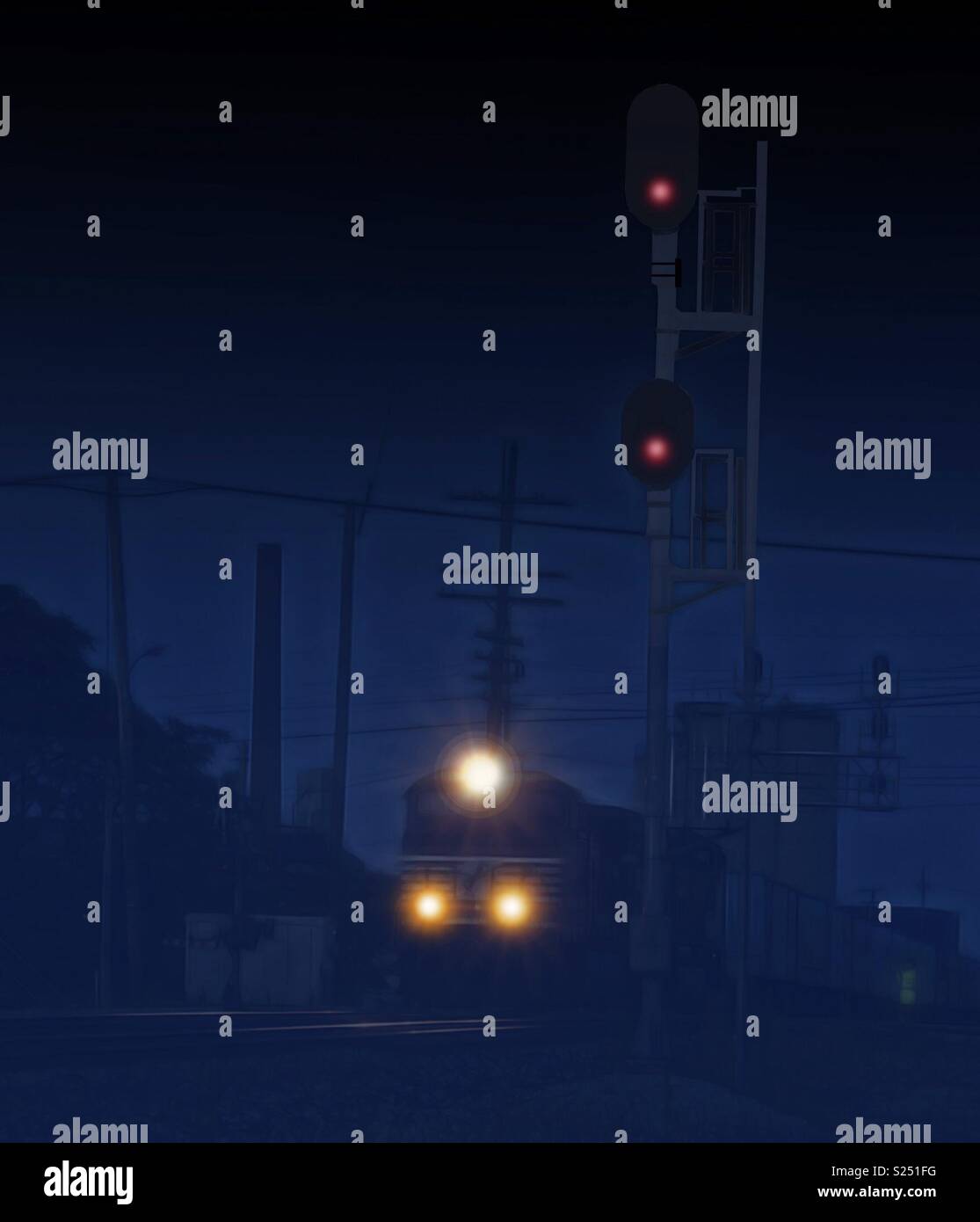 Signal Tower Stop Lights - Smartphone Captured Stock Image