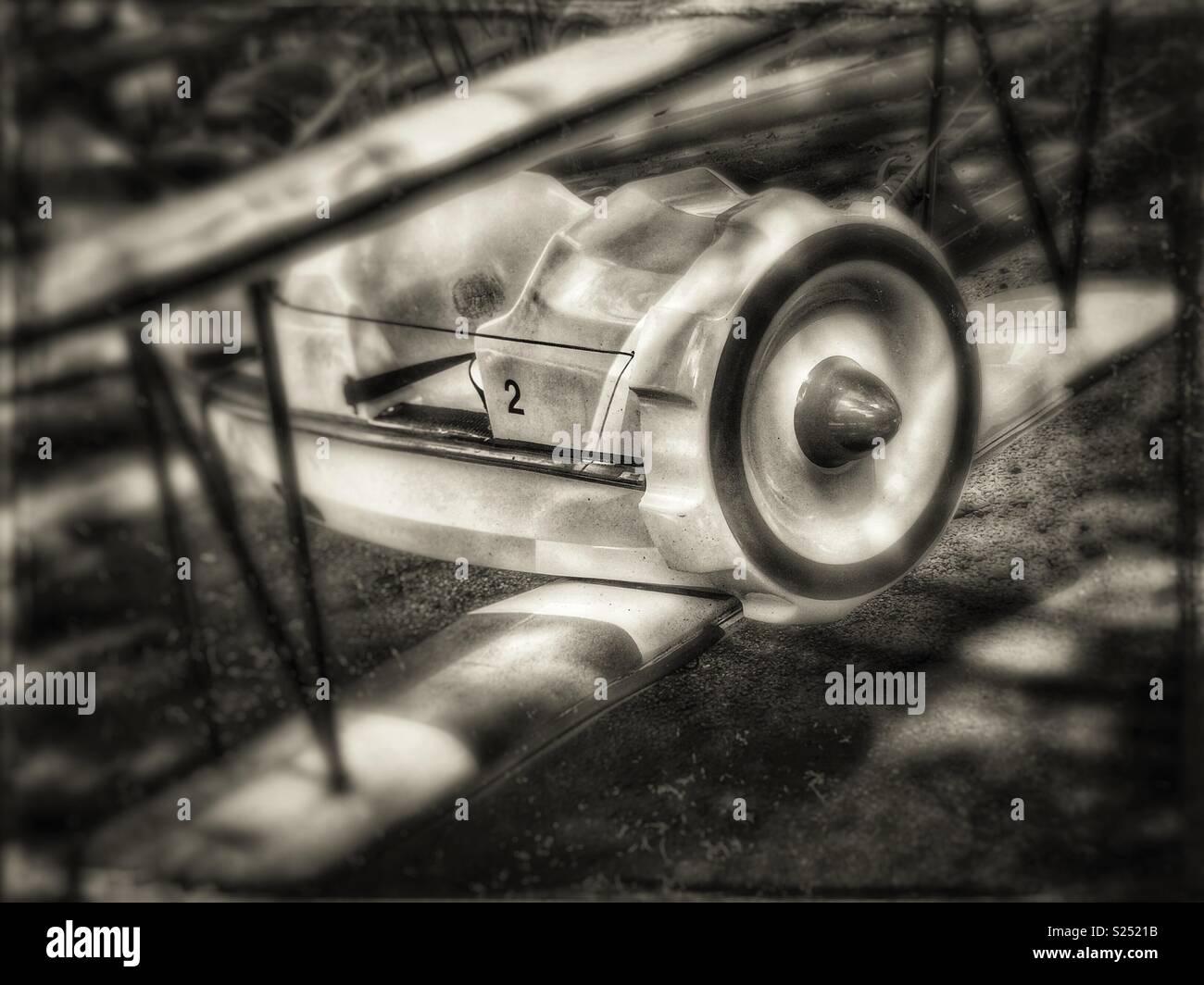 Vintage airplane kiddie ride - Smartphone Captured Stock Image
