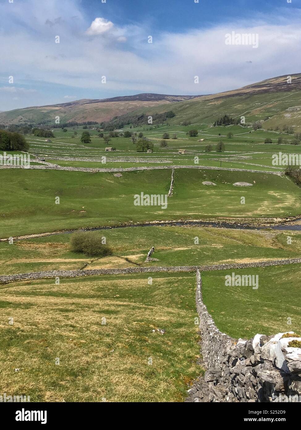 Yorkshire Dales on a sunny day - Smartphone Captured Stock Image