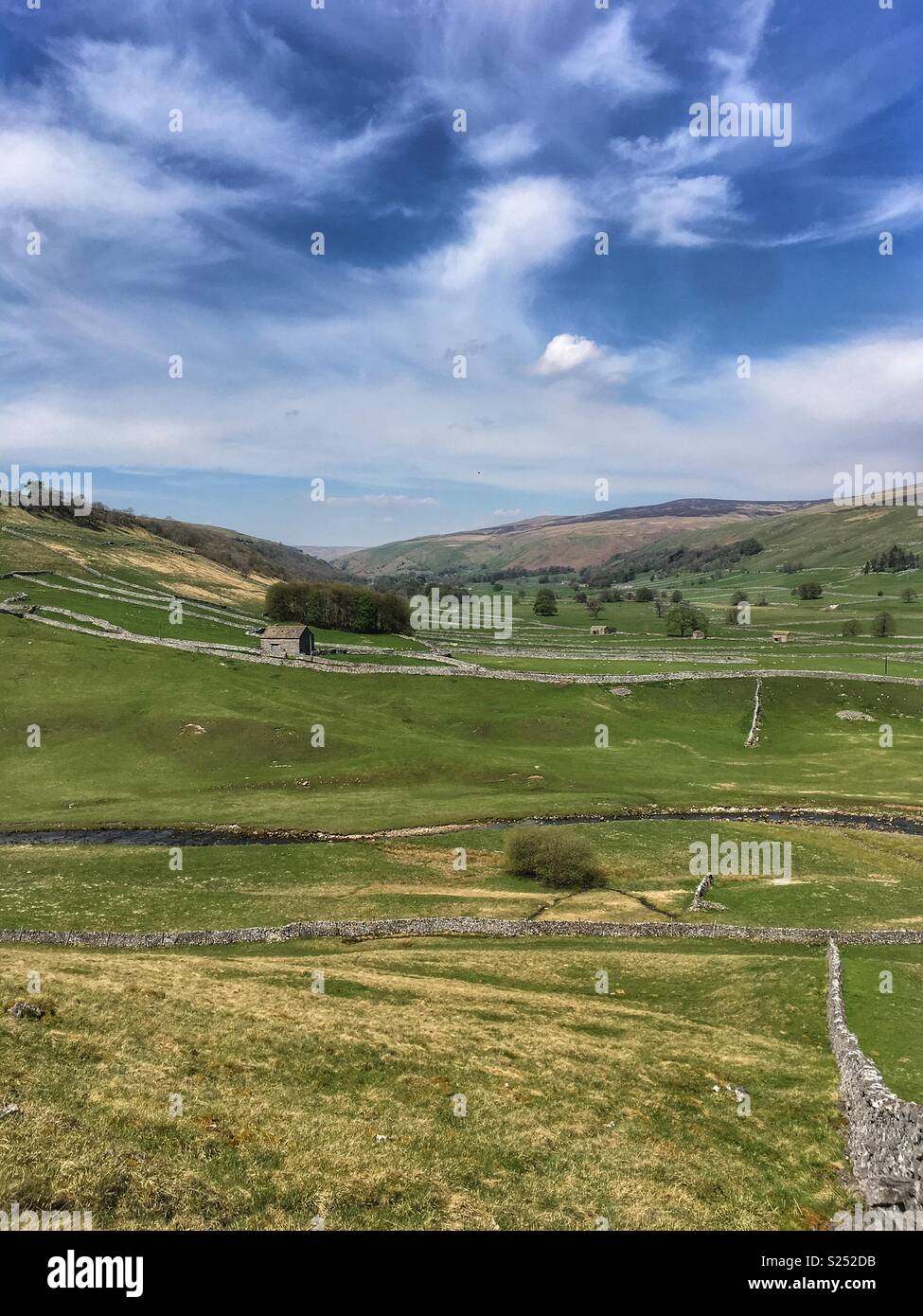 Yorkshire Dales on a sunny day - Smartphone Captured Stock Image