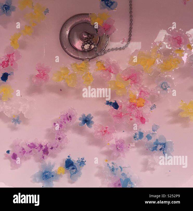 Melted wax in water Stock Photo Alamy