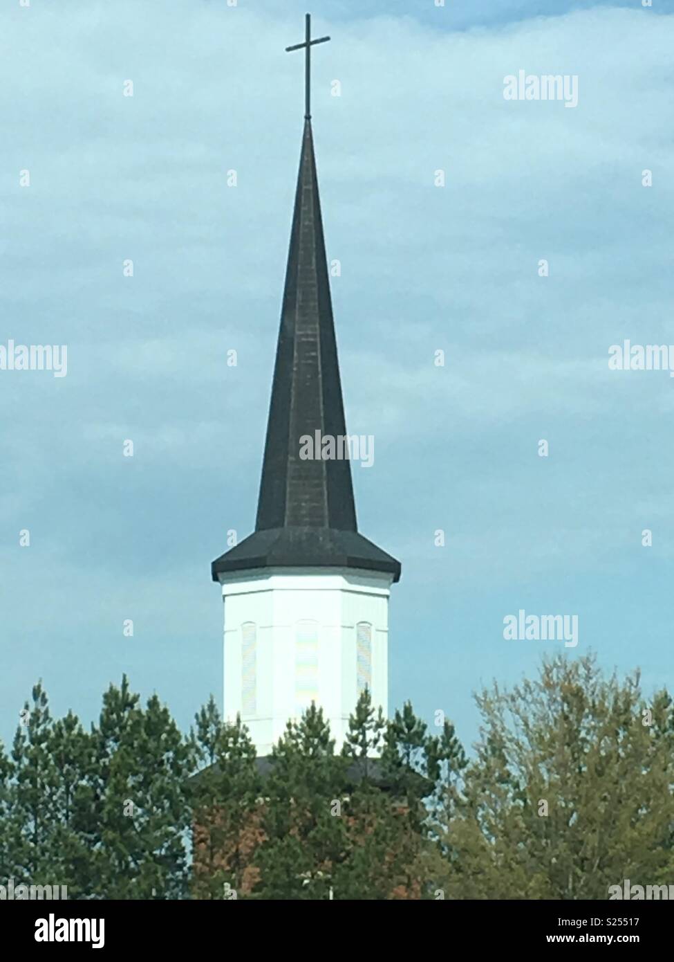 Steeple with a cross Stock Photo - Alamy