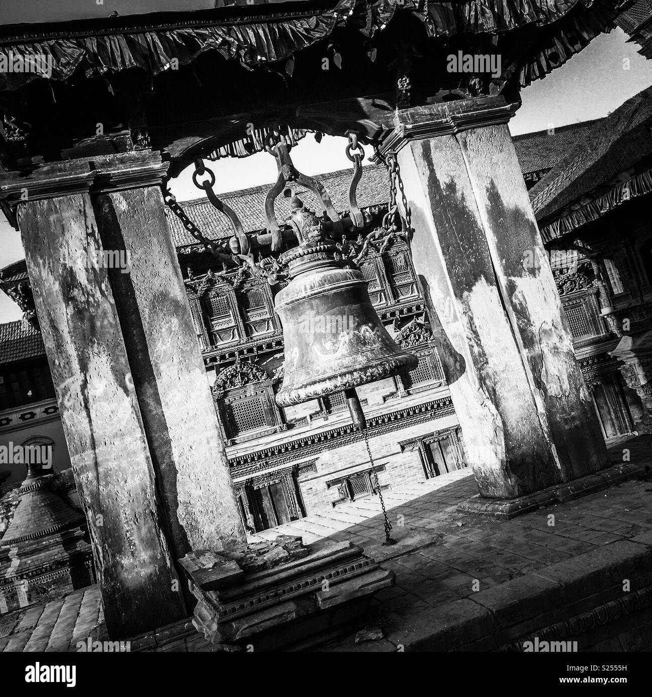 Big bell, Durbar Square, Bhaktapur, Nepal - Smartphone Captured Stock Image