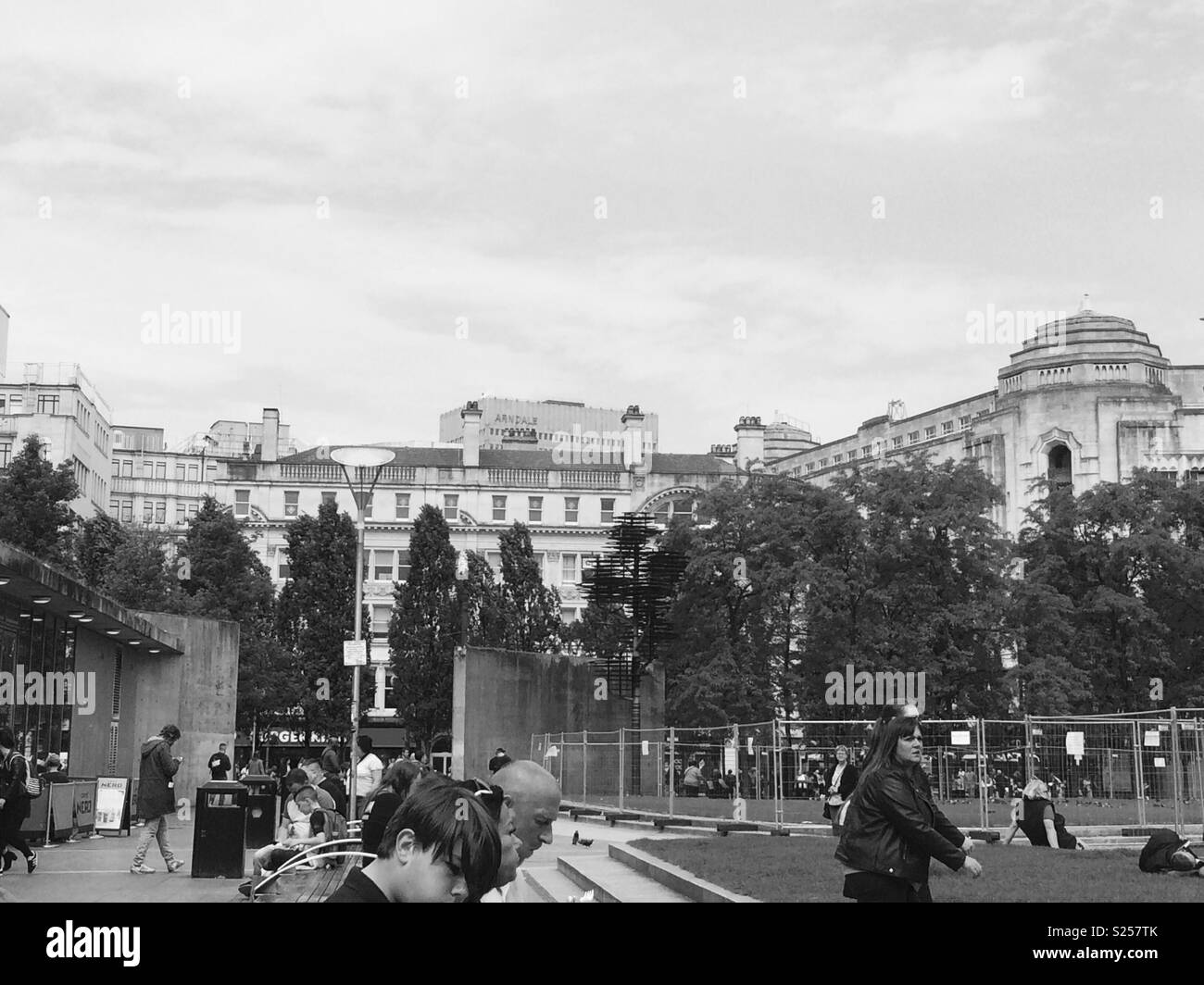 Manchester Arndale Centre from Piccadilly Gardens Stock Photo Alamy