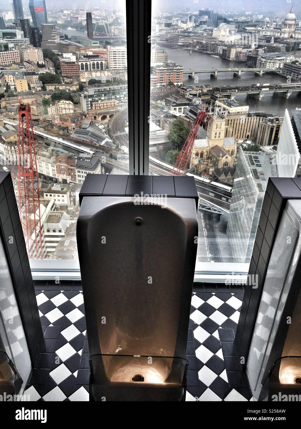 View from The Shard urinals, London Stock Photo