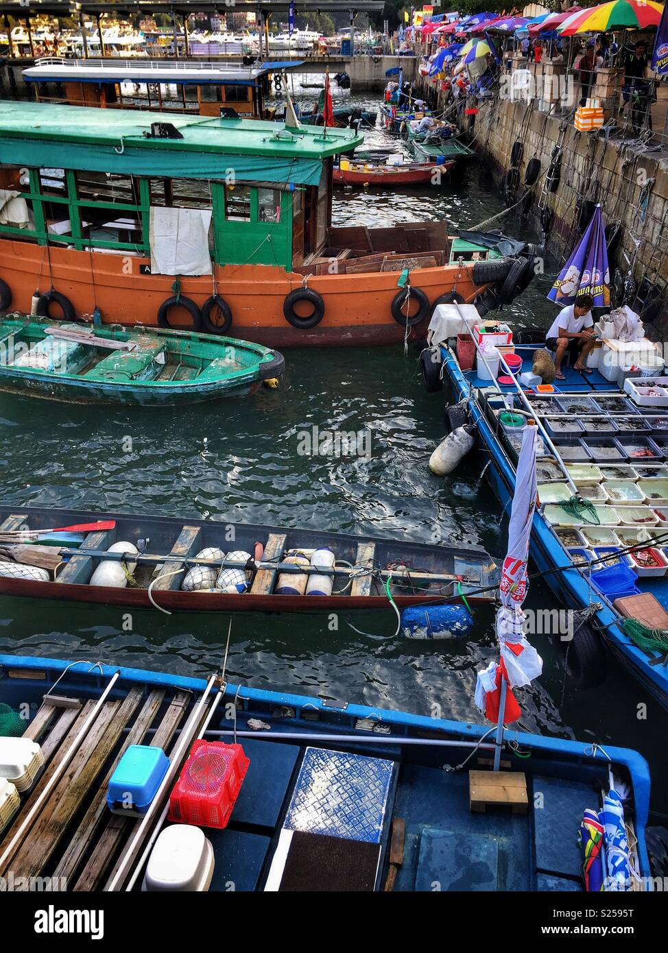 The waterfront at Sai Kung, New Territories, Hong Kong - Smartphone Captured Stock Image