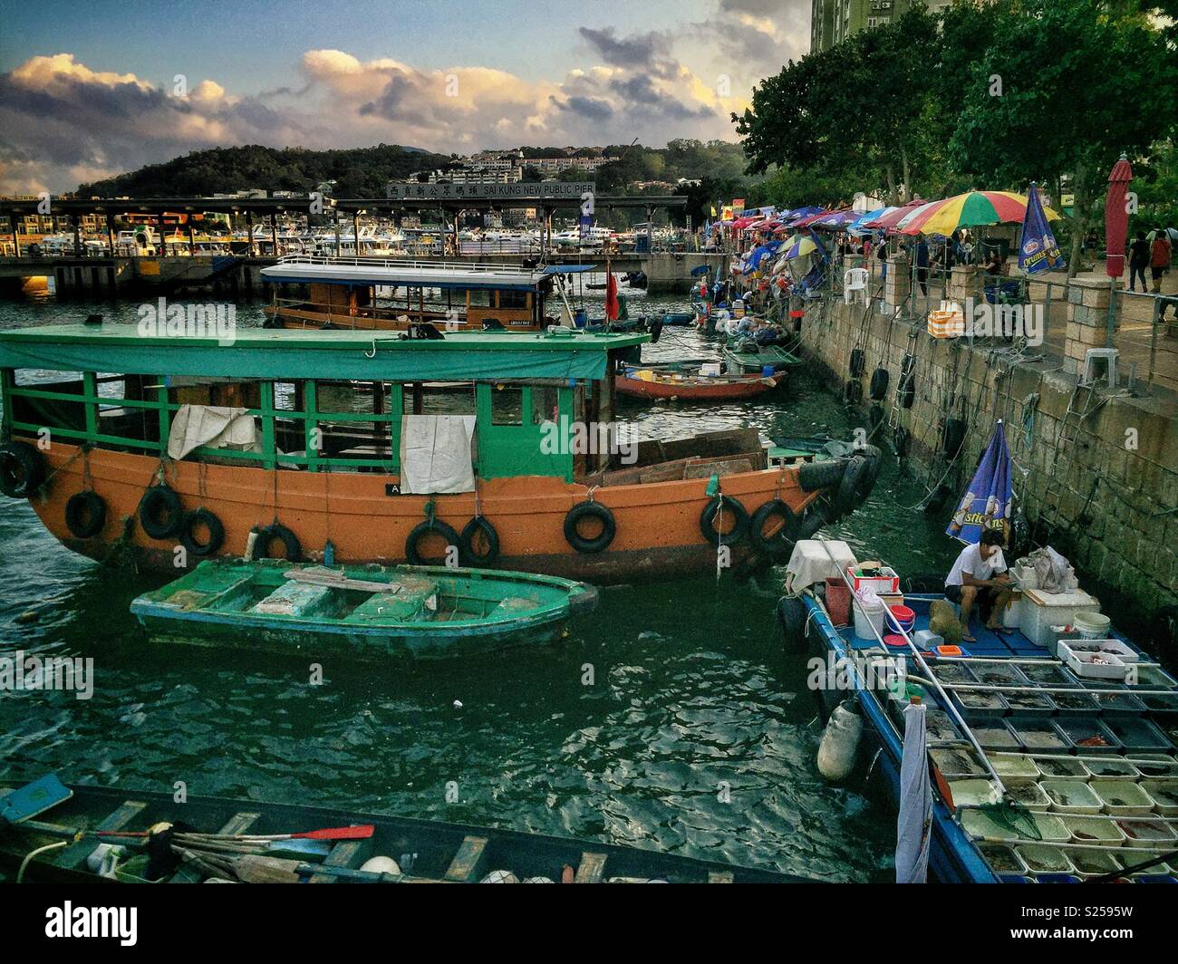 The waterfront at Sai Kung, New Territories, Hong Kong - Smartphone Captured Stock Image