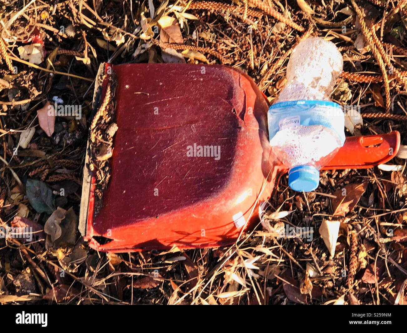 Discarded plastic Vouliagmeni Athens Greece Stock Photo