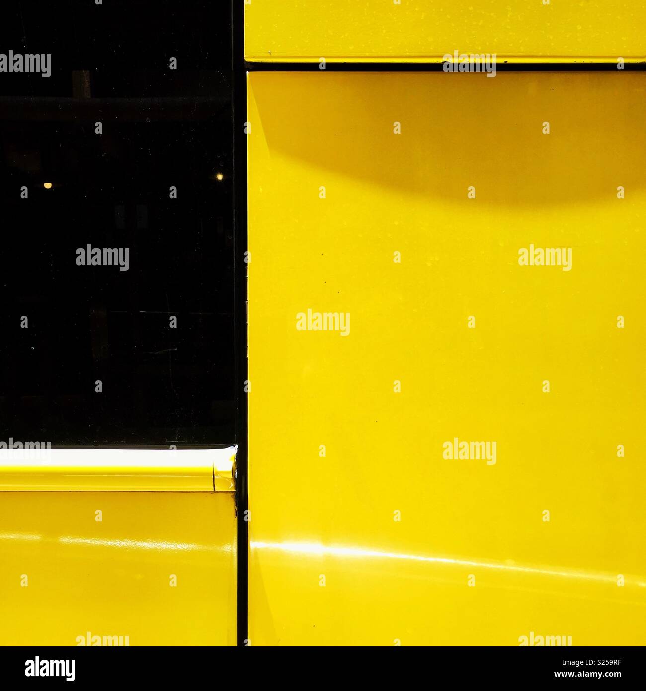 Abstract graphic of the side of a bus, Central, Hong Kong Island - Smartphone Captured Stock Image