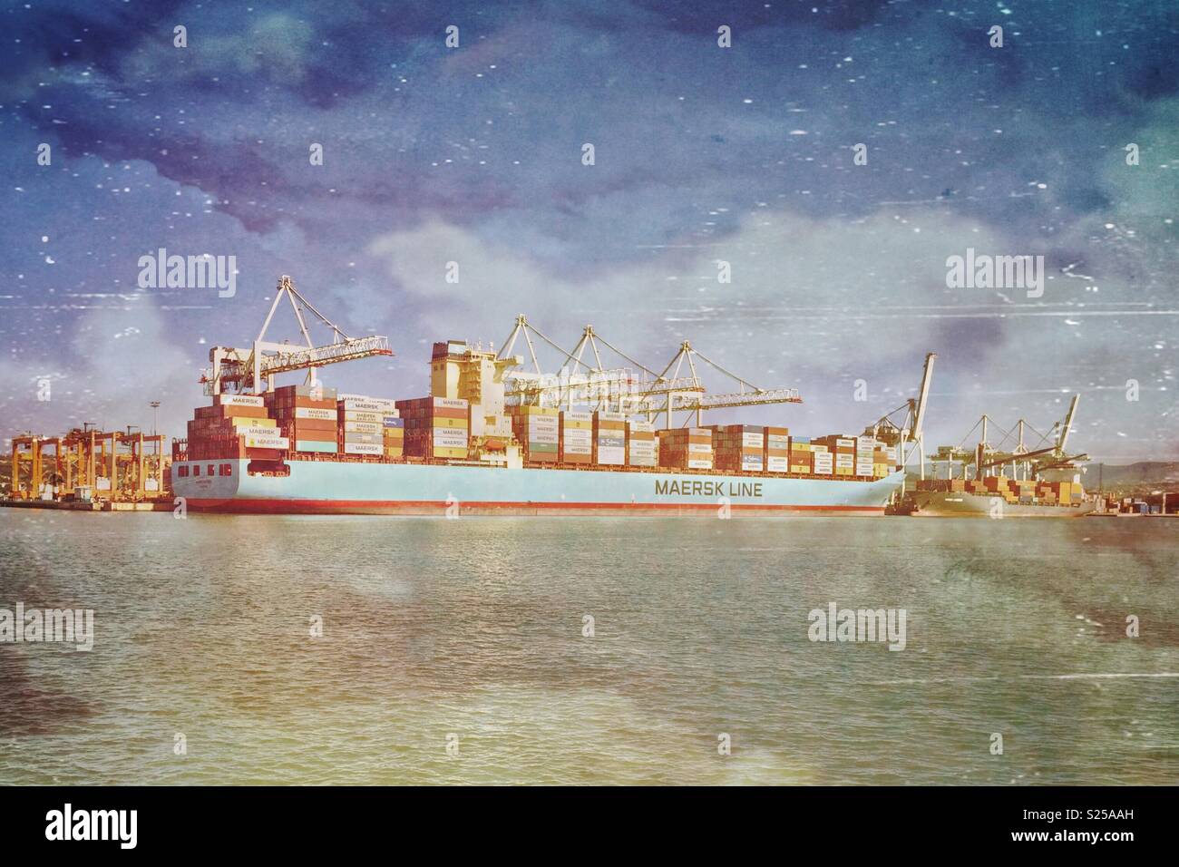 Maersk Line container ship - Smartphone Captured Stock Image