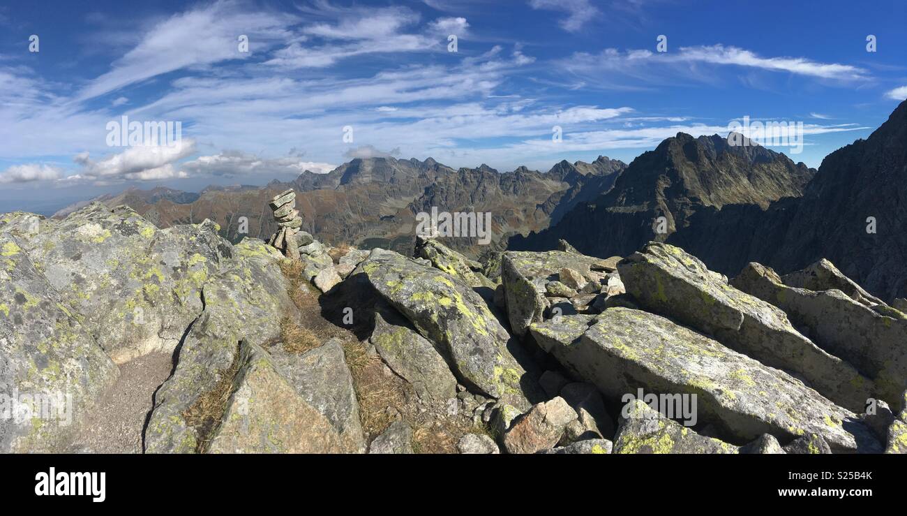 High Tatras from Waga pass Stock Photo