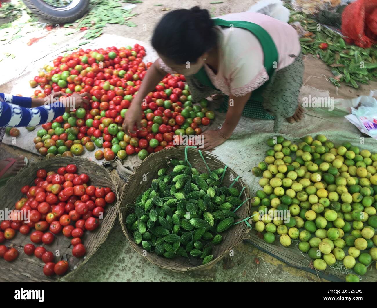 Market day in Burma Stock Photo