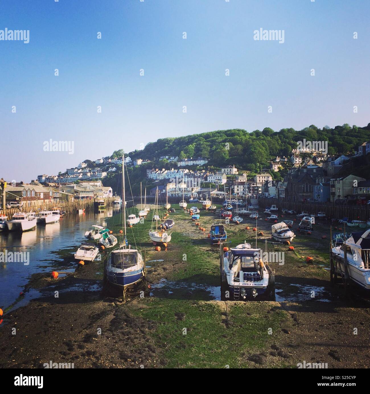 Boats in Looe Harbour, Cornwall, UK Stock Photo Alamy