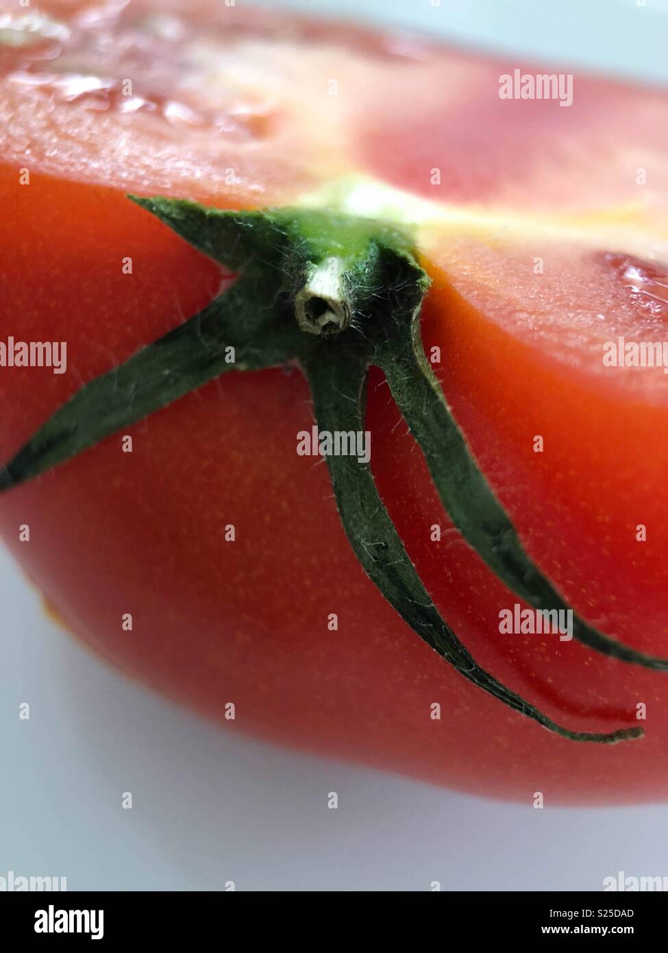 Up close of red tomato - Smartphone Captured Stock Image