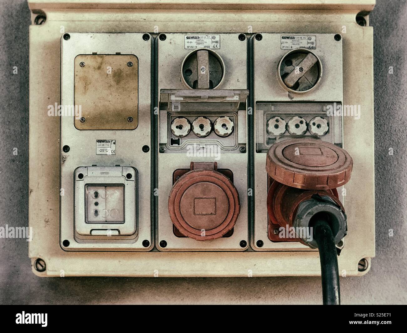 Power distribution box - Smartphone Captured Stock Image