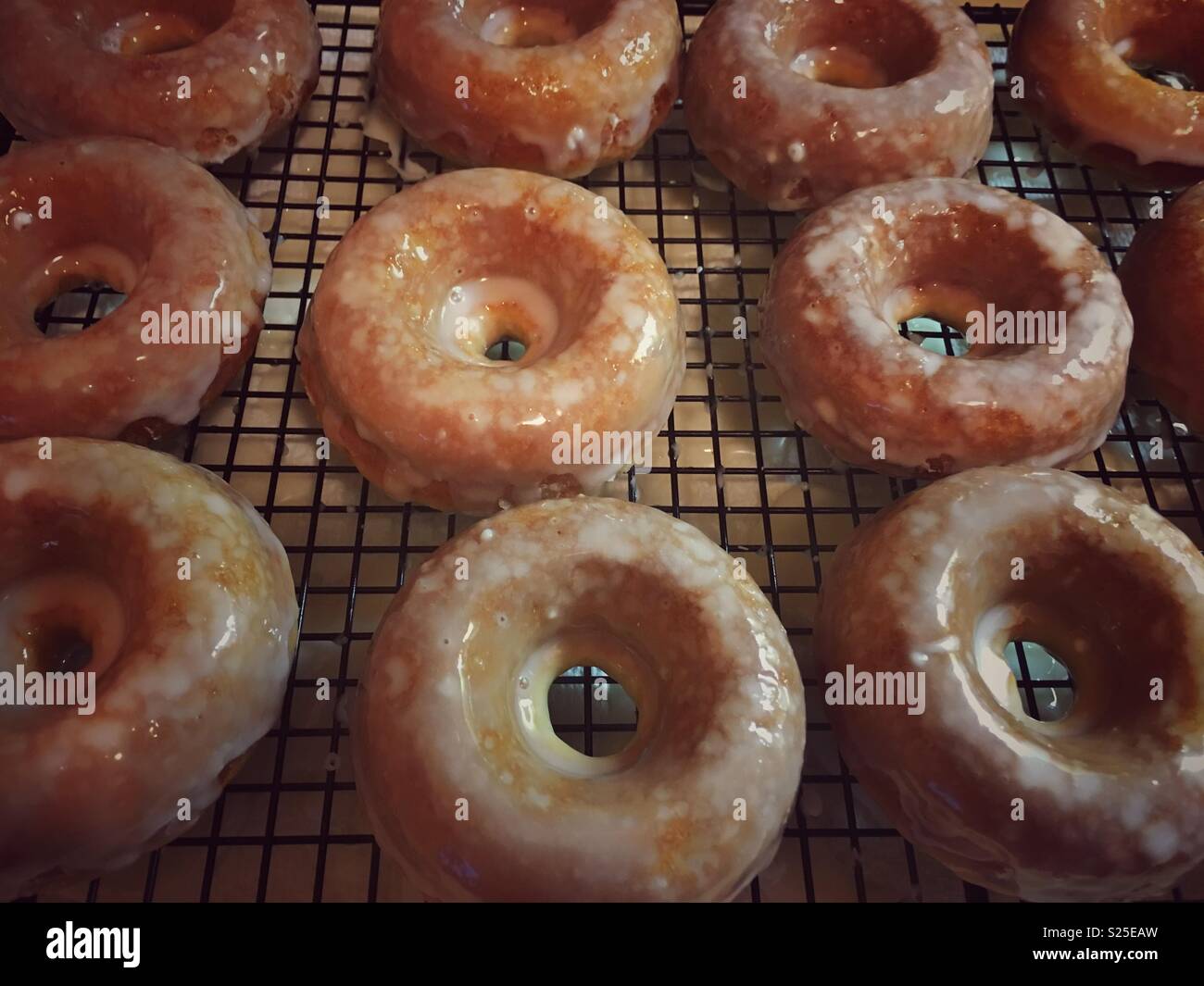 Homemade sour cream, glazed donuts Stock Photo Alamy