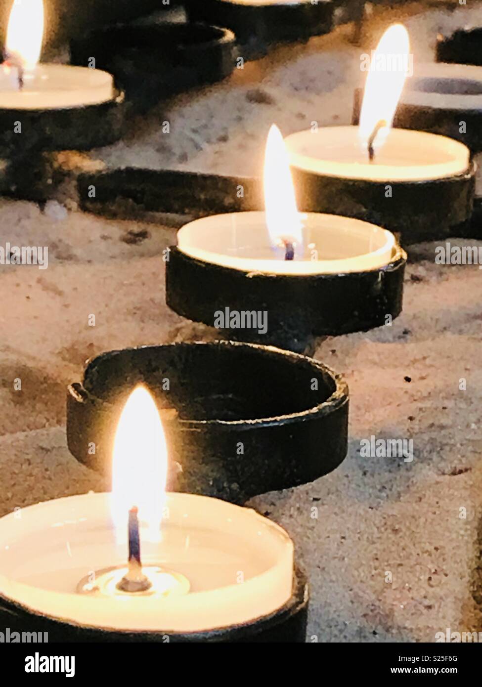 Bath cathedral candles for prayers Stock Photo Alamy