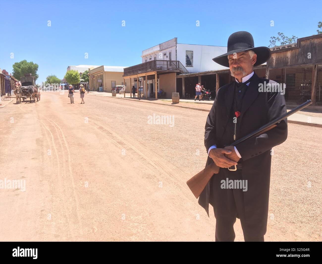 Cowboy re-enactor in Tombstone, Arizona, USA. Stock Photo