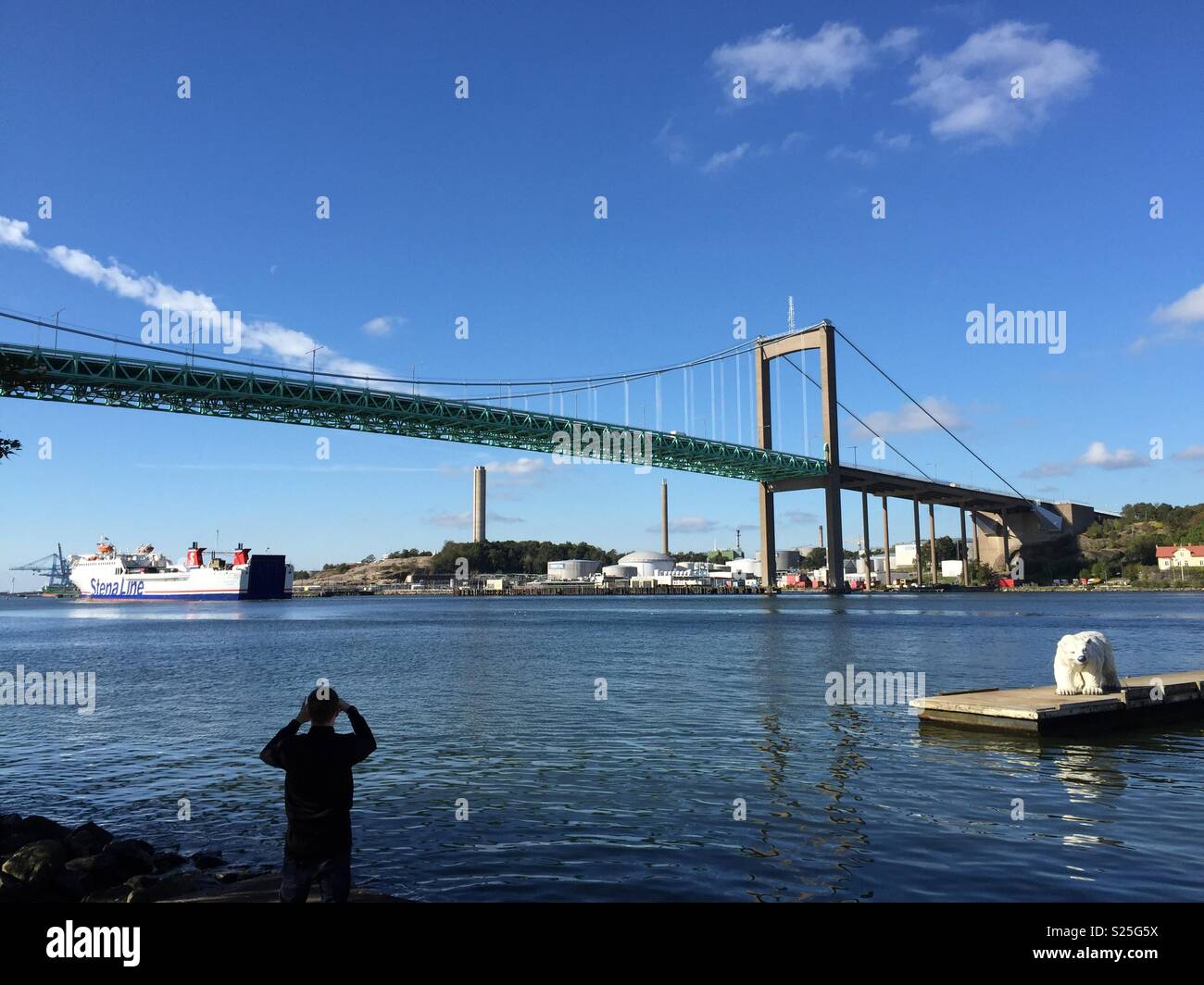 Suspension bridge - Smartphone Captured Stock Image