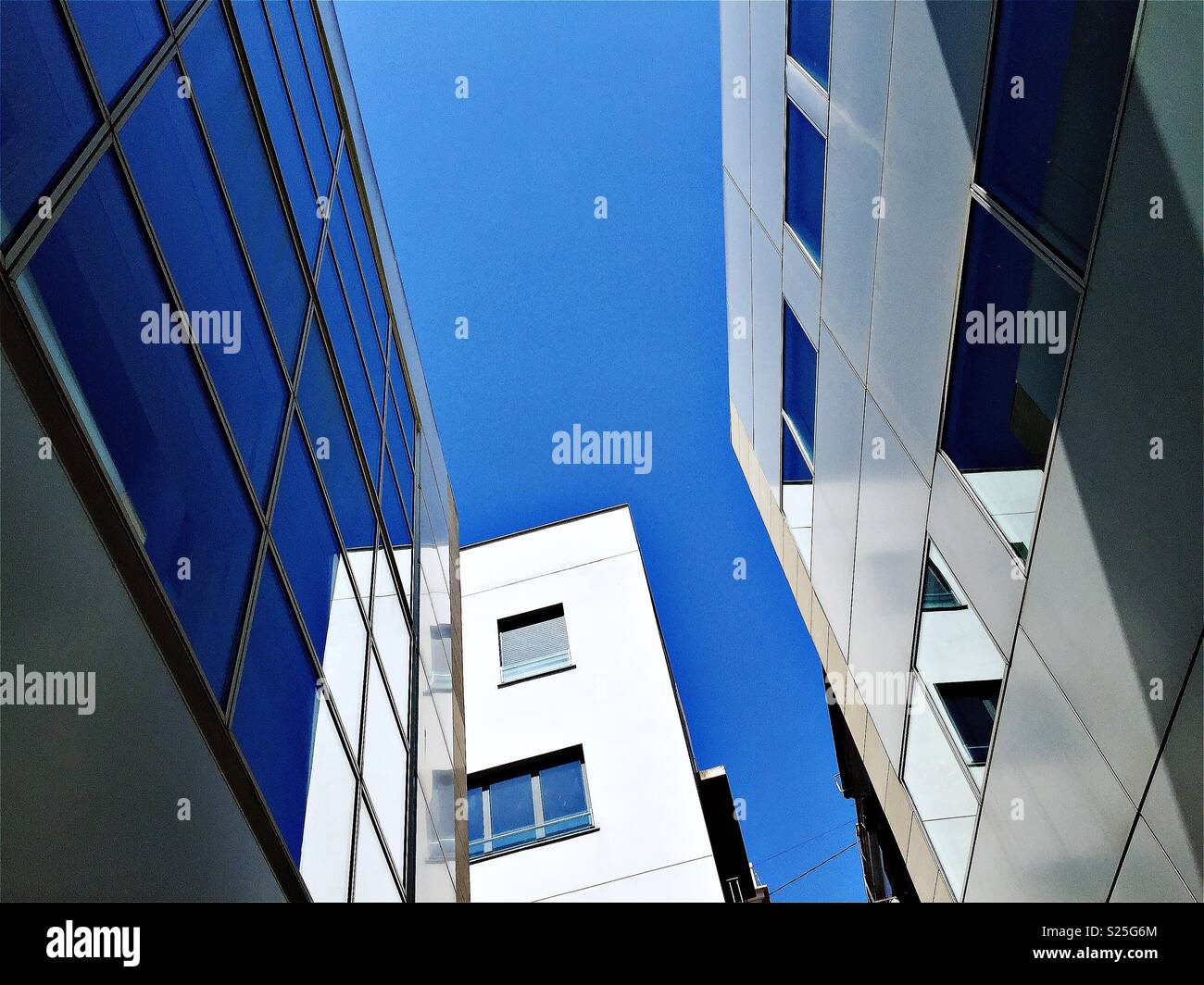 Building reflected in other building - Smartphone Captured Stock Image