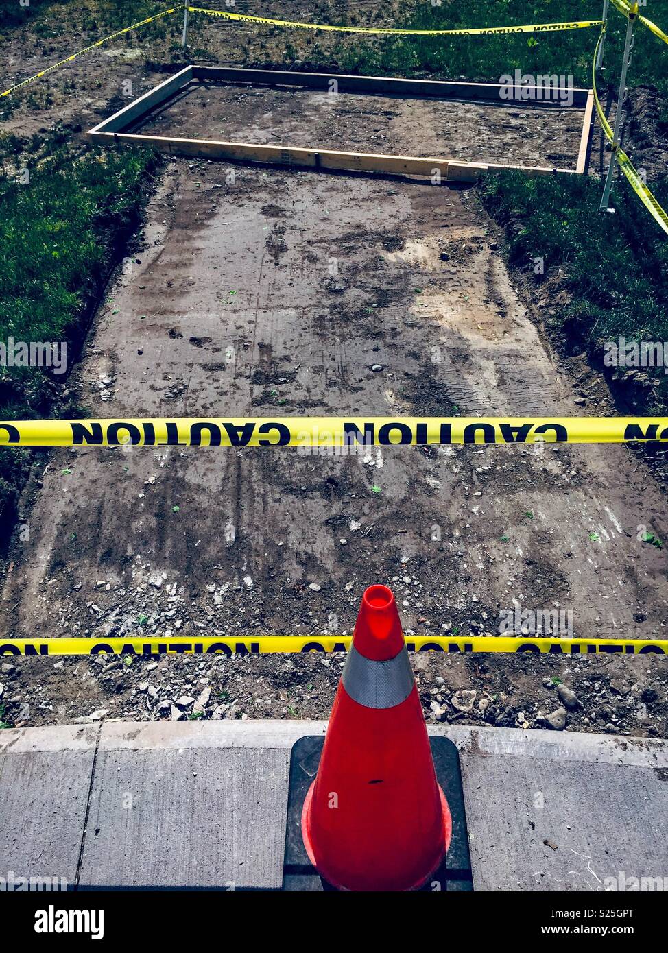 Form ready for pouring concrete - Smartphone Captured Stock Image