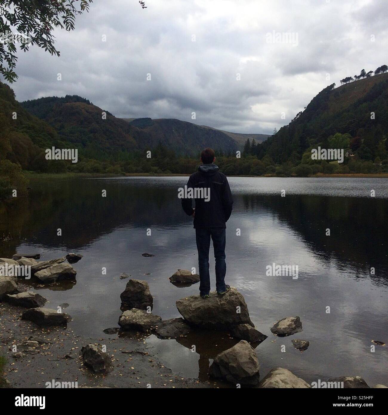 Man standing facing away from camera hi res stock photography and