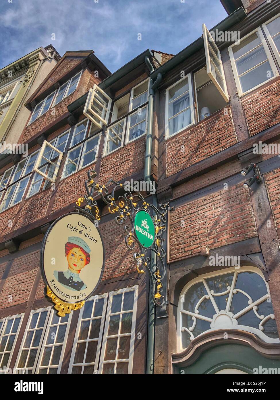 Krameramtsstuben, a preserved historic neighbourhood in Hamburg, Germany. - Smartphone Captured Stock Image