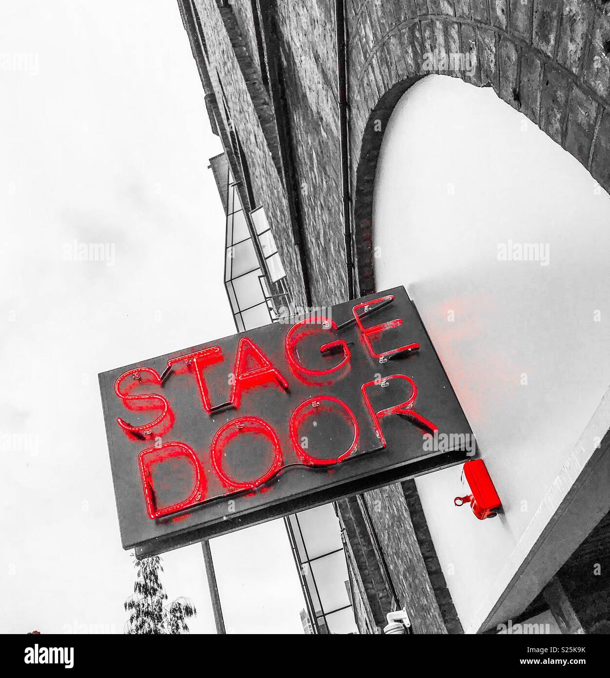 The Old Vic Theatre, London, stage door - Smartphone Captured Stock Image