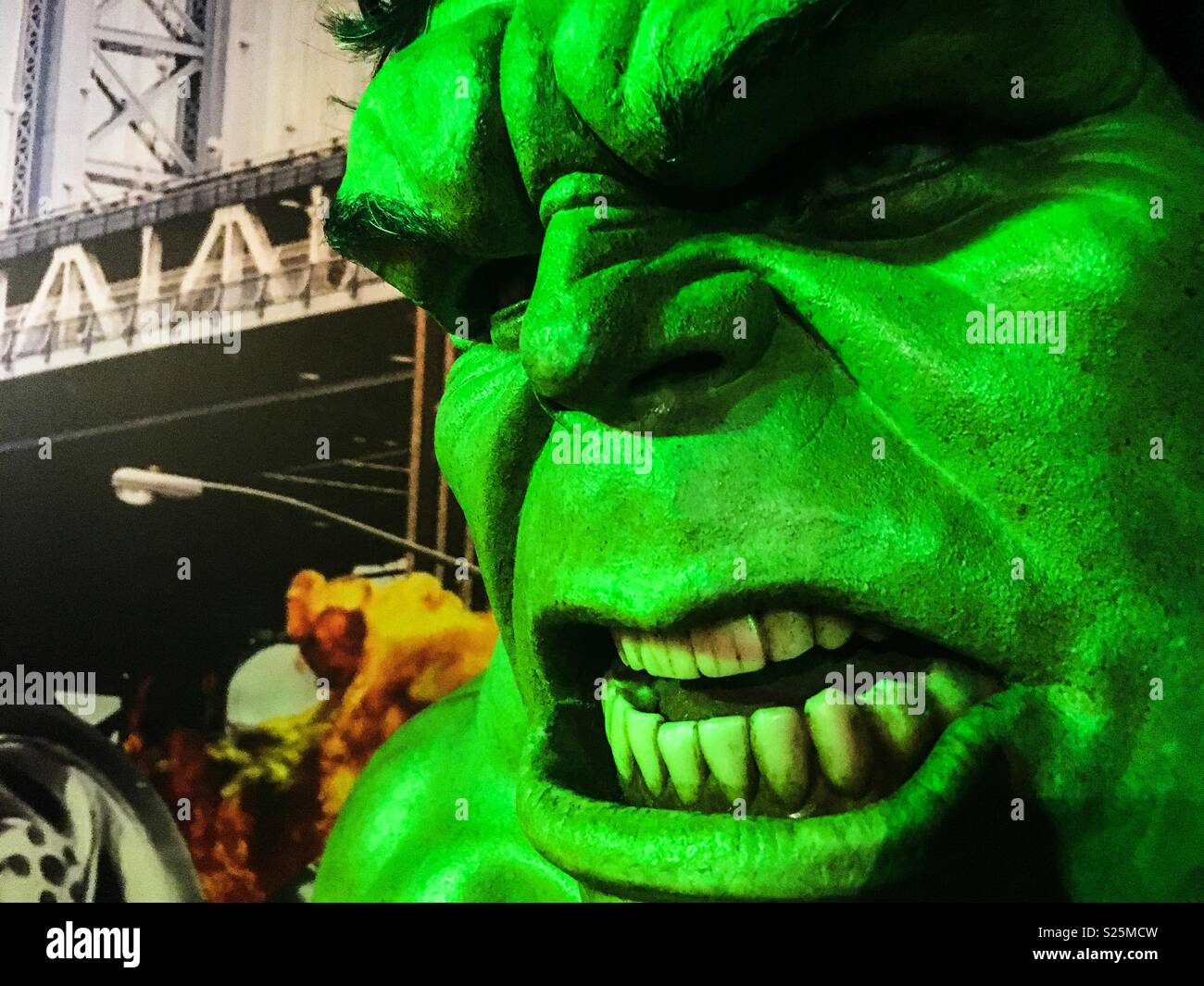 Hulk in wax museum in Amsterdam - Smartphone Captured Stock Image