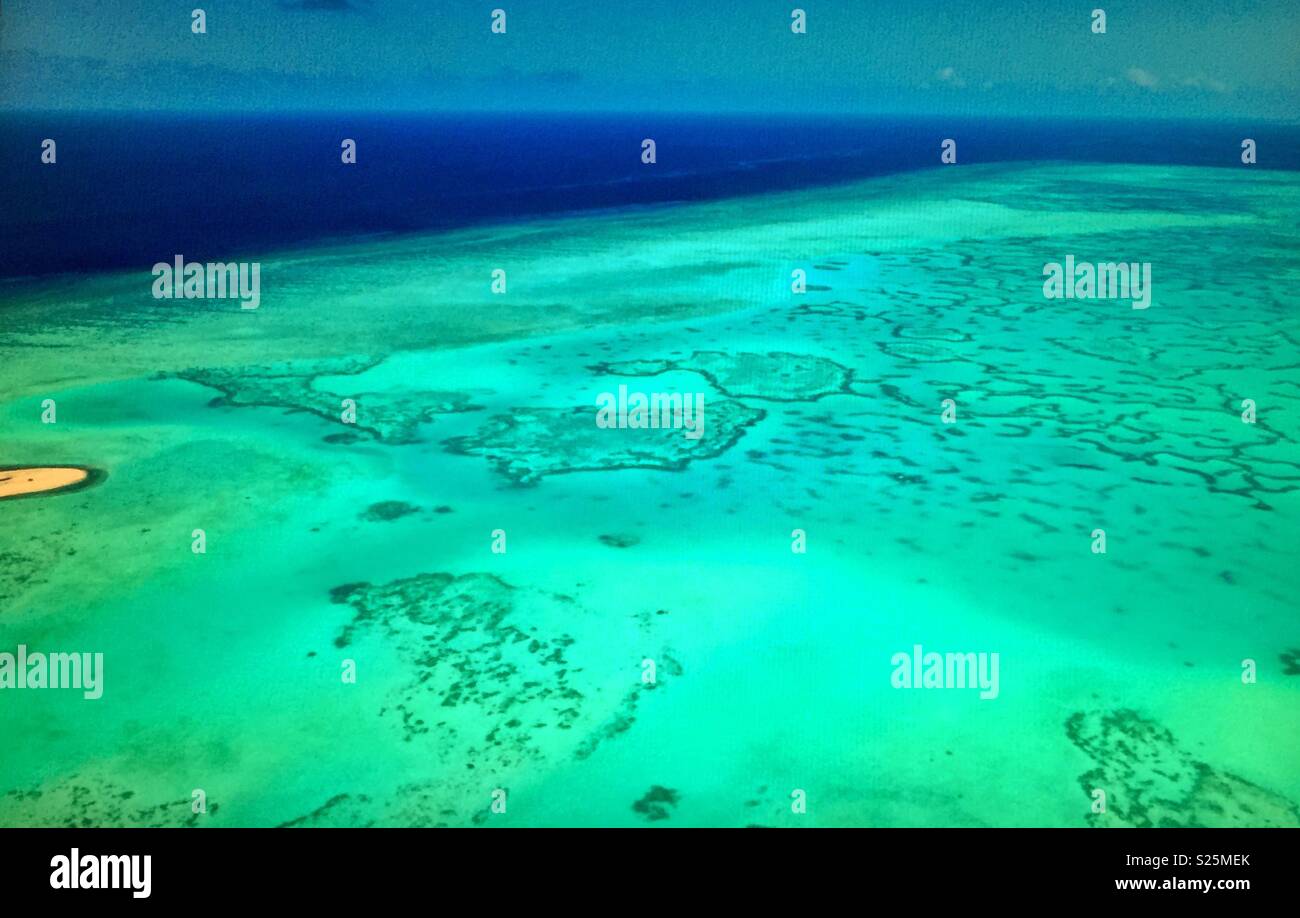 View of Gladstone , Queensland, Australia, from the air en route to the