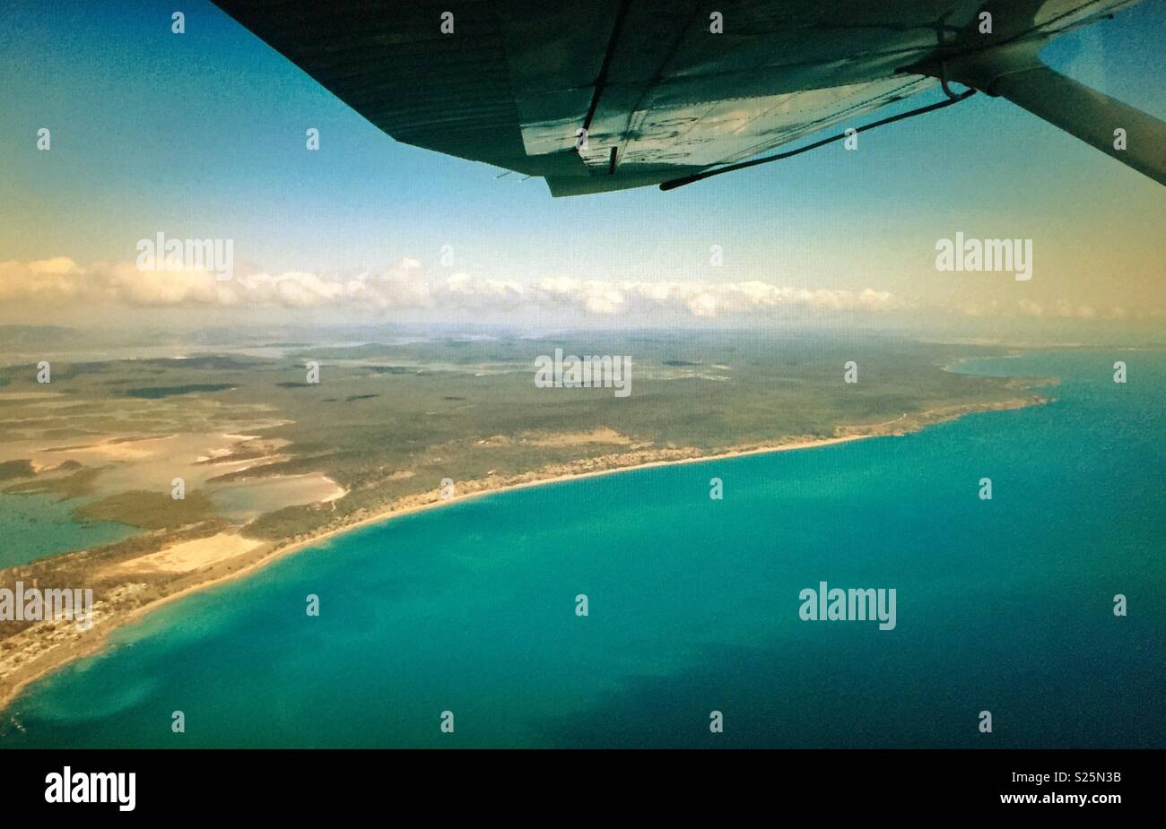 View of Gladstone , Queensland, Australia, from the air en route to the