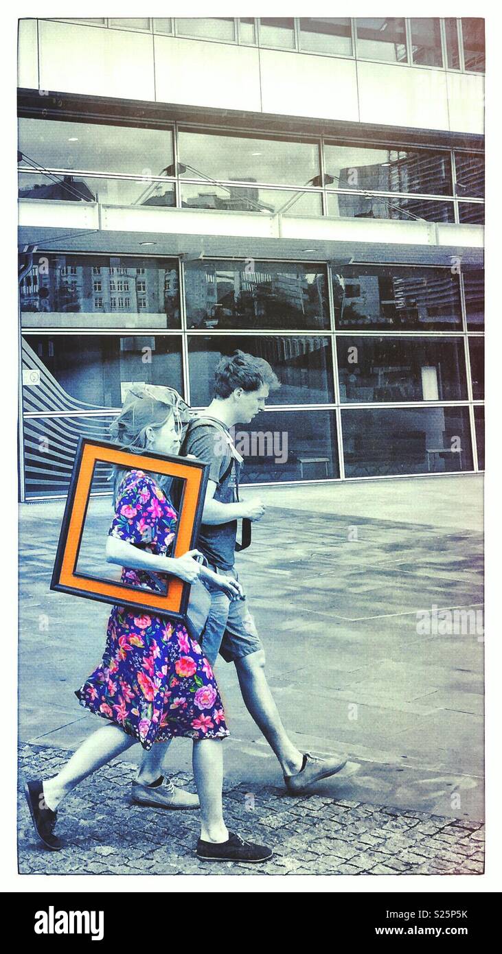 Framed couple - Smartphone Captured Stock Image