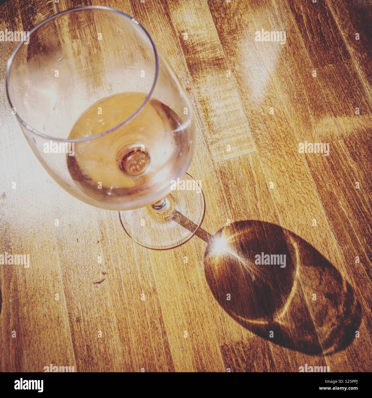 A glass of wine and it’s shadow - Smartphone Captured Stock Image