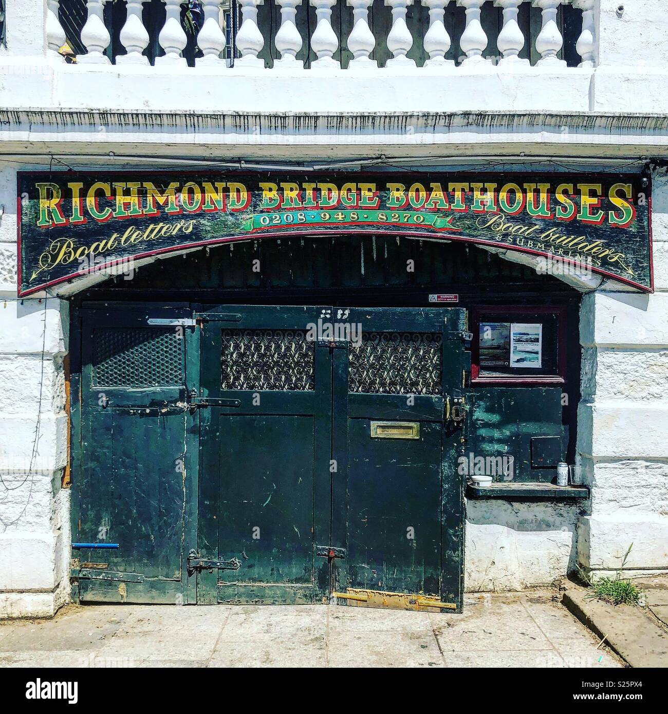Richmond Bridge Boathouse Stock Photo