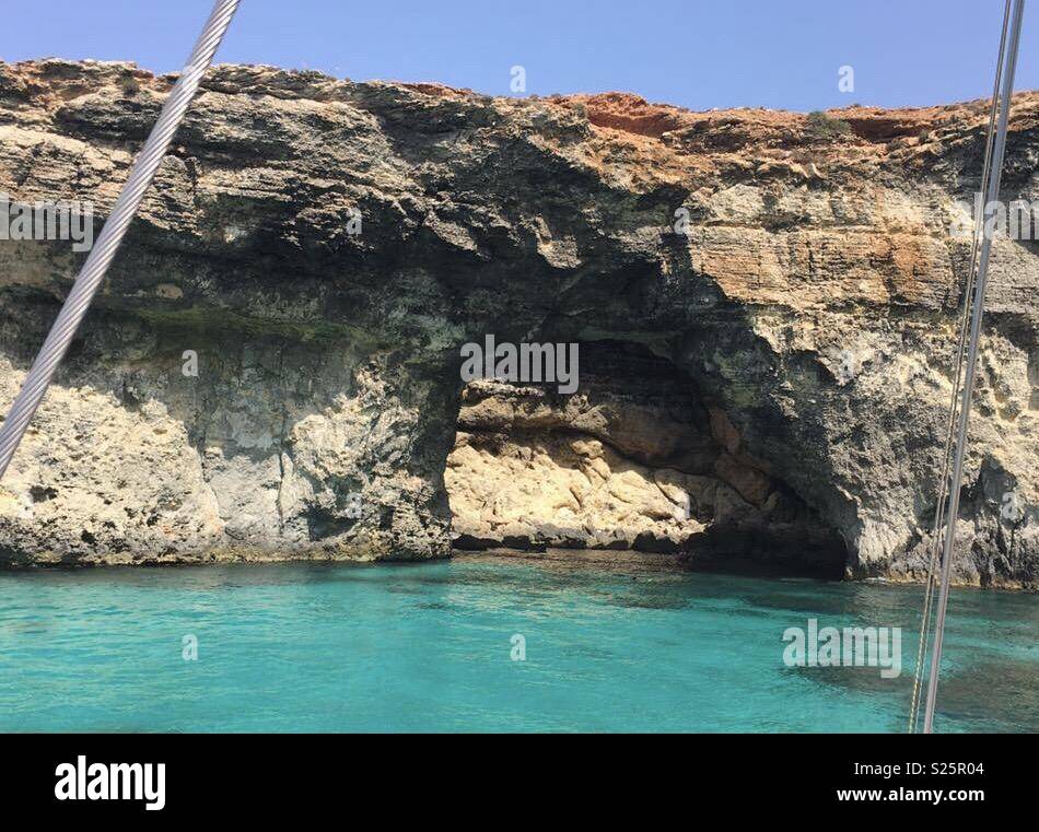 Blue lagoon Malta - Smartphone Captured Stock Image