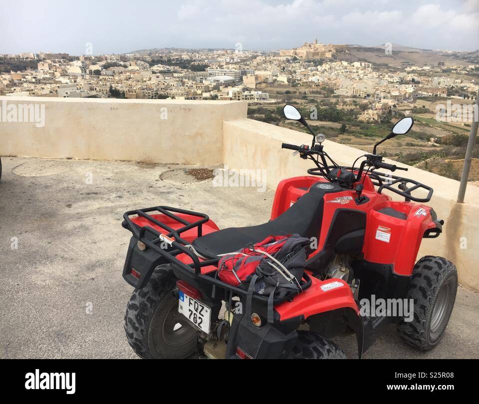 Quad biking on Gozo Malta - Smartphone Captured Stock Image