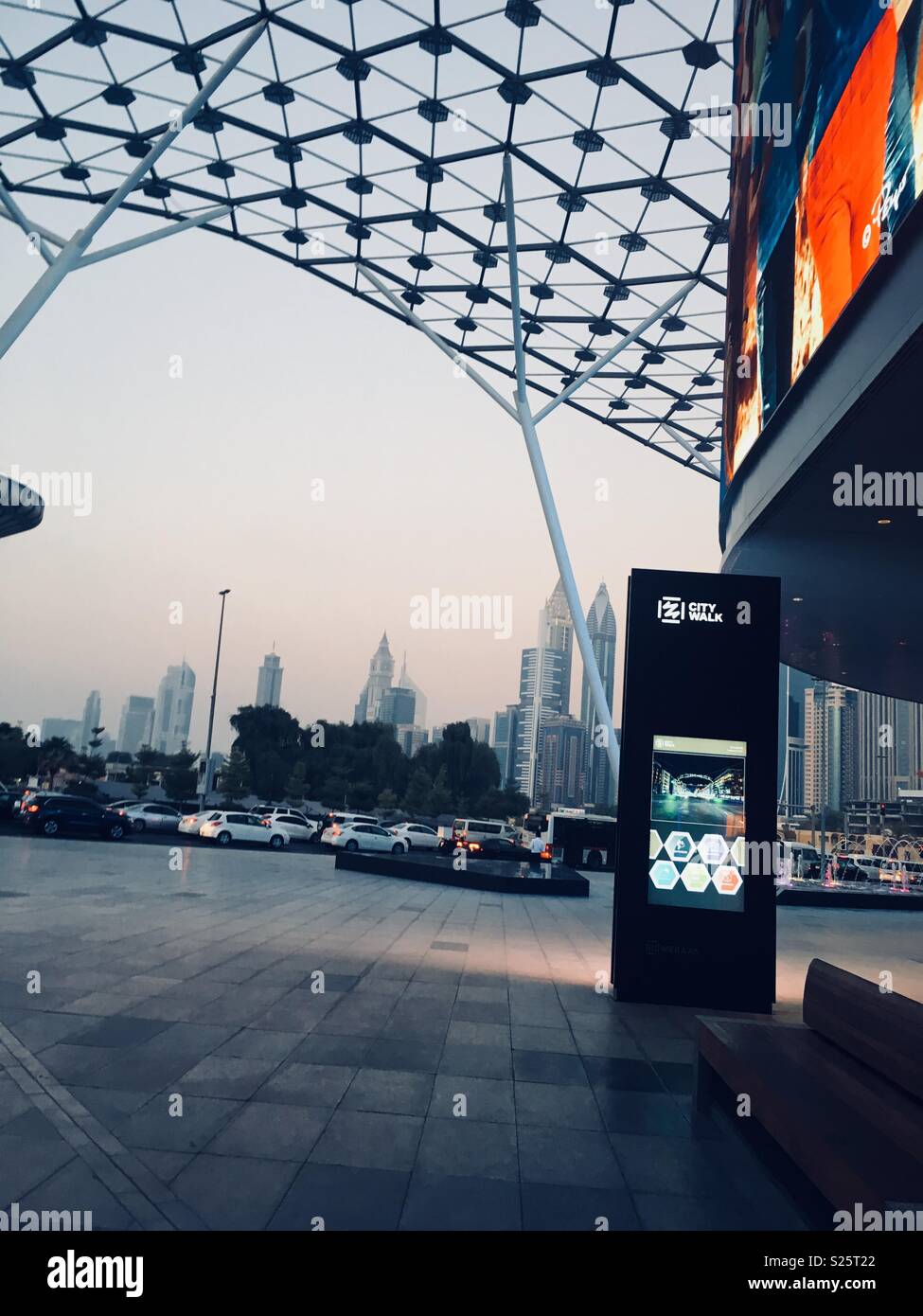 City walk - Dubai Stock Photo