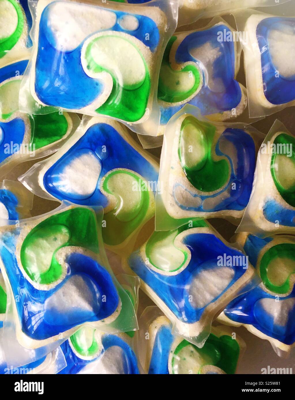 Close up of vibrant detergent pods, USA - Smartphone Captured Stock Image