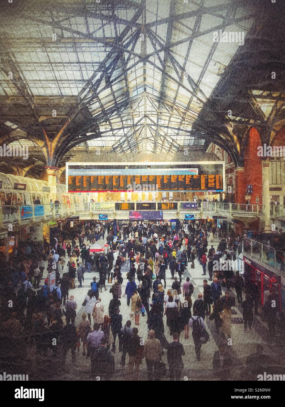 Liverpool Street Station, London - Smartphone Captured Stock Image