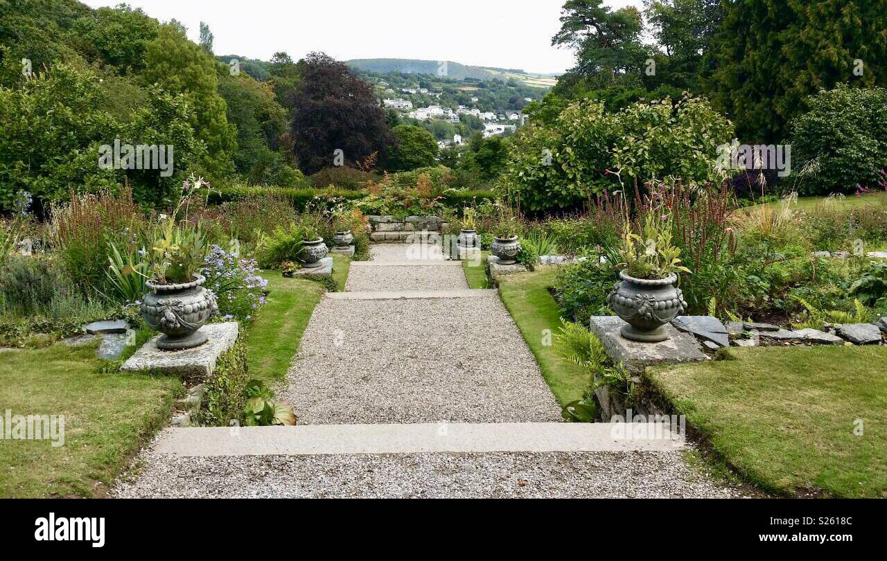 Gardens in Devon or Cornwall Stock Photo