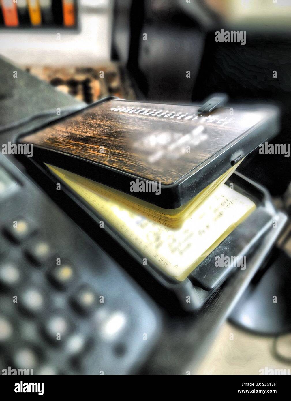 Very old, very good, „traditional“ address register Stock Photo Alamy