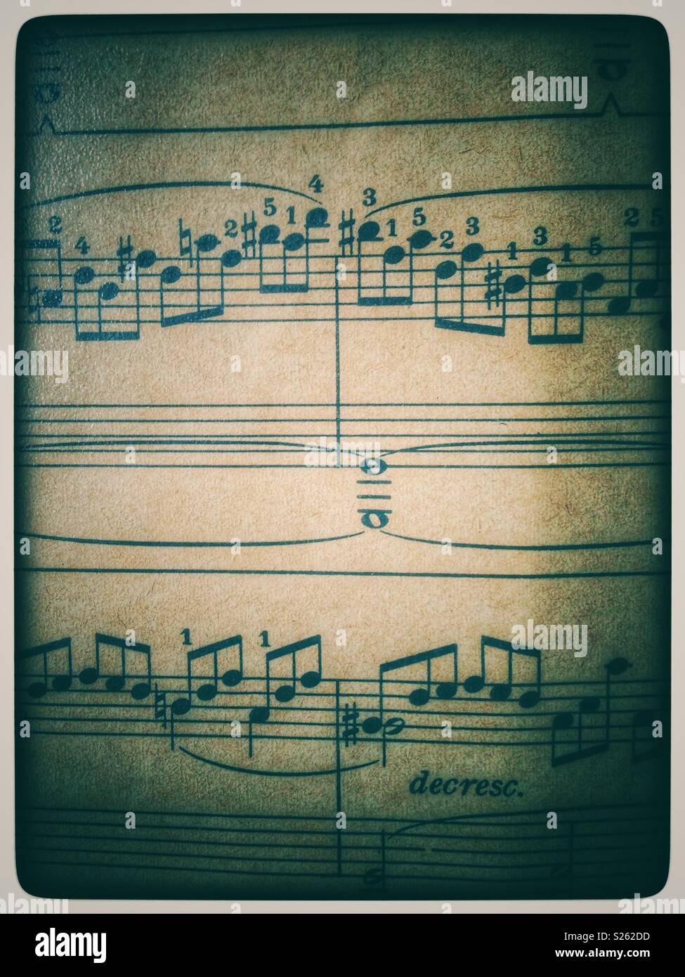 Old piano sheet music Stock Photo Alamy