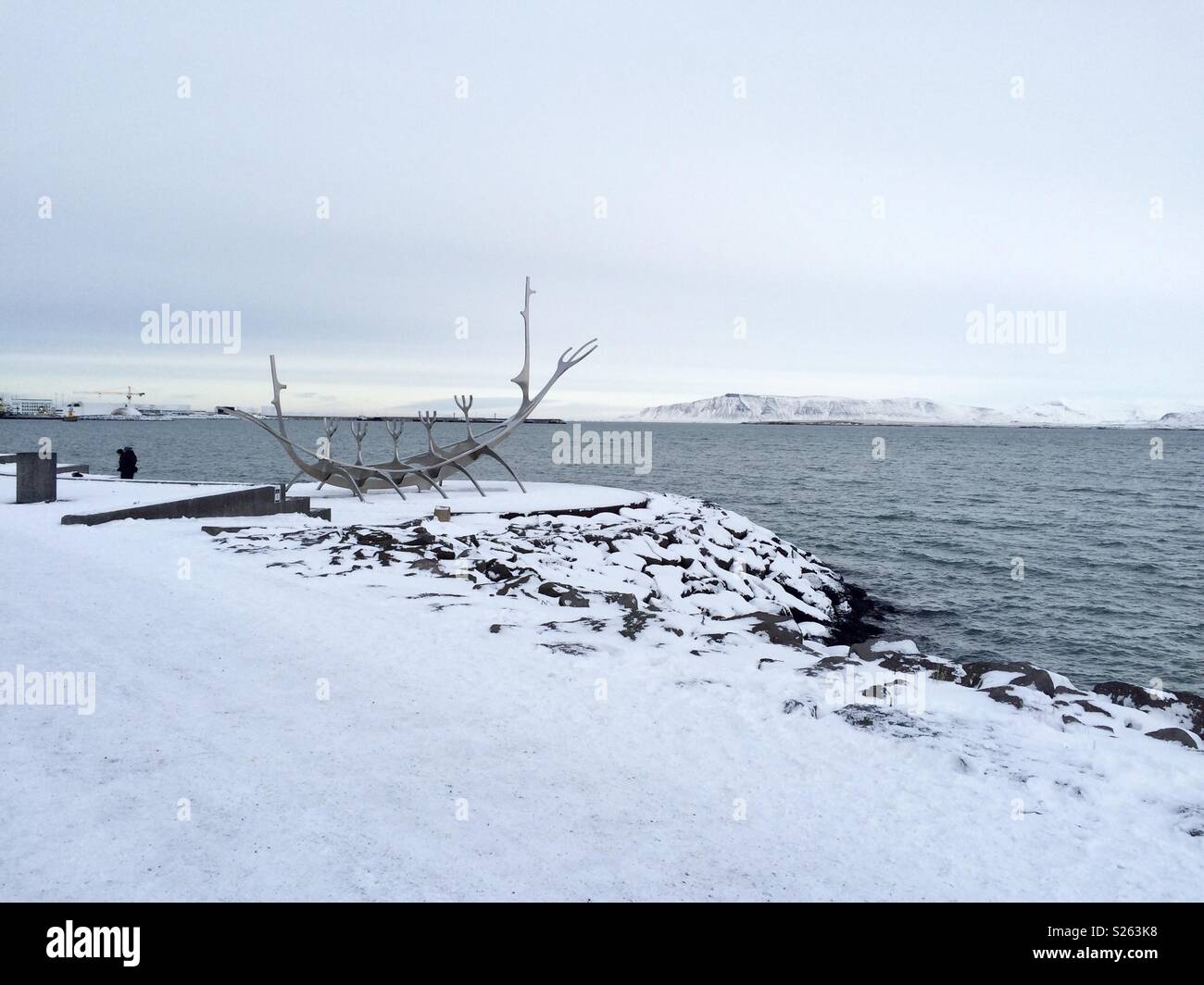 Sun voyager Iceland - Smartphone Captured Stock Image