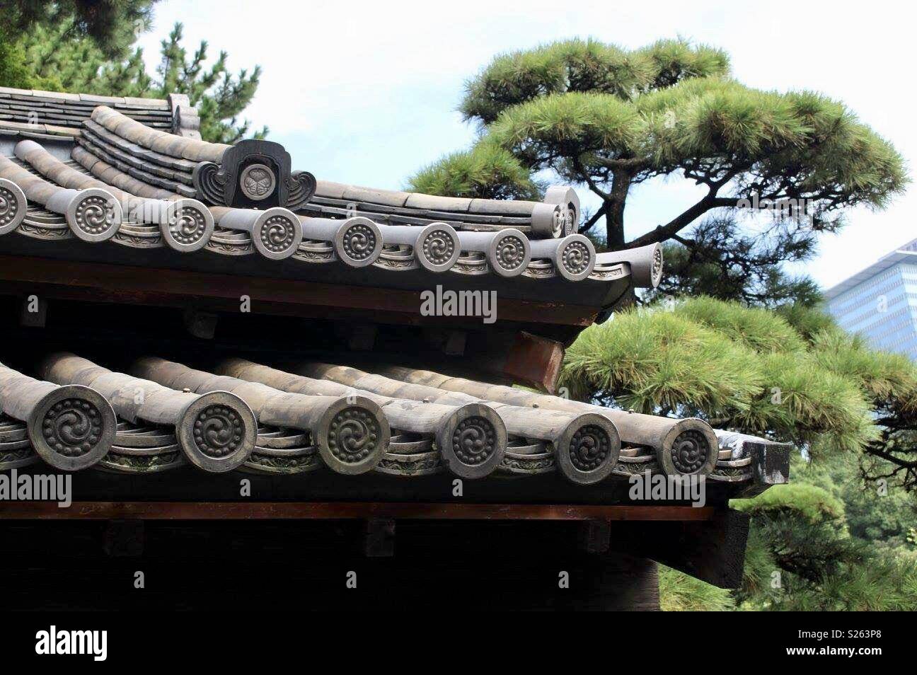 Japanese roof - Smartphone Captured Stock Image